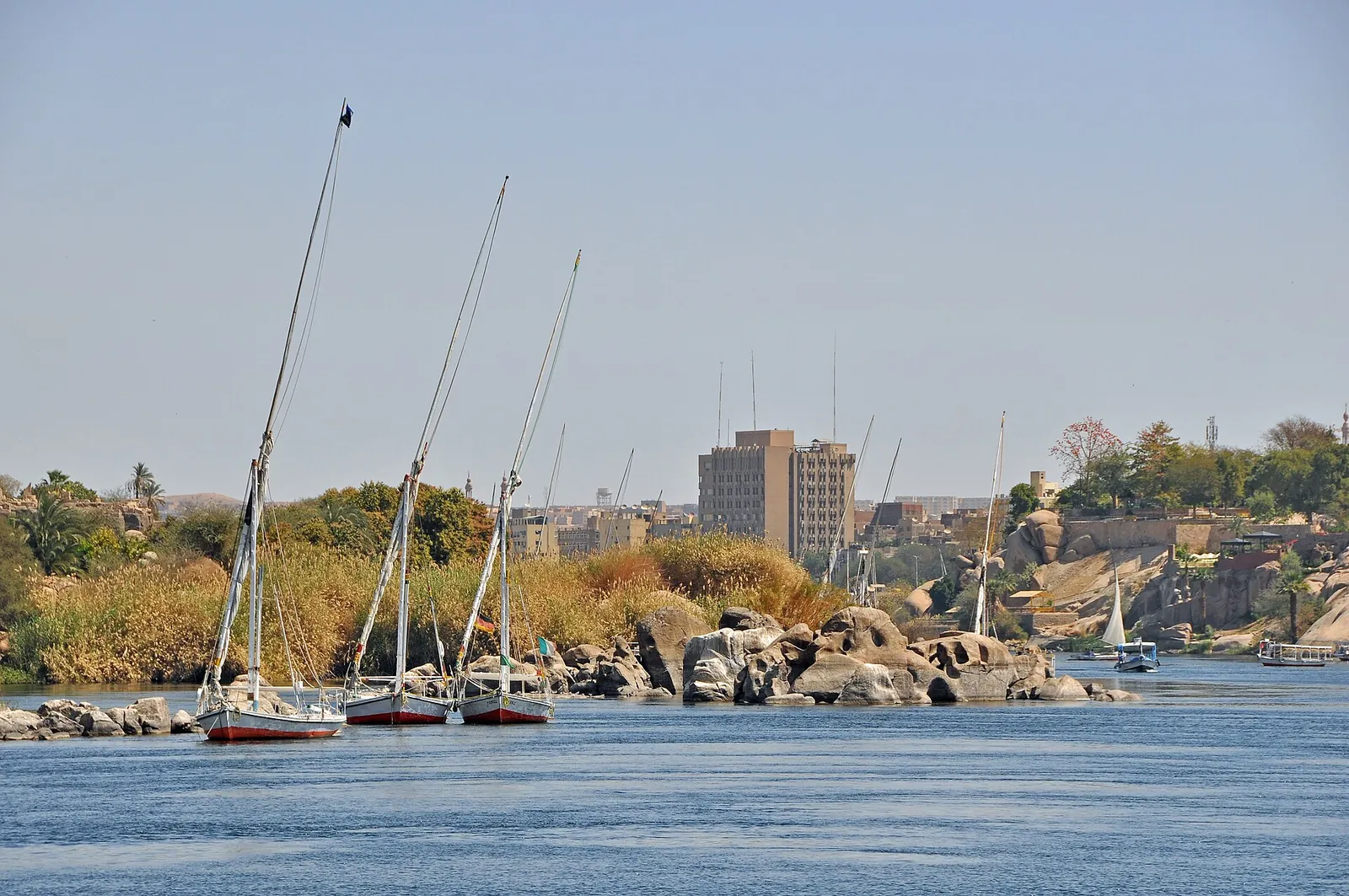 The Nile and landscape at Aswan